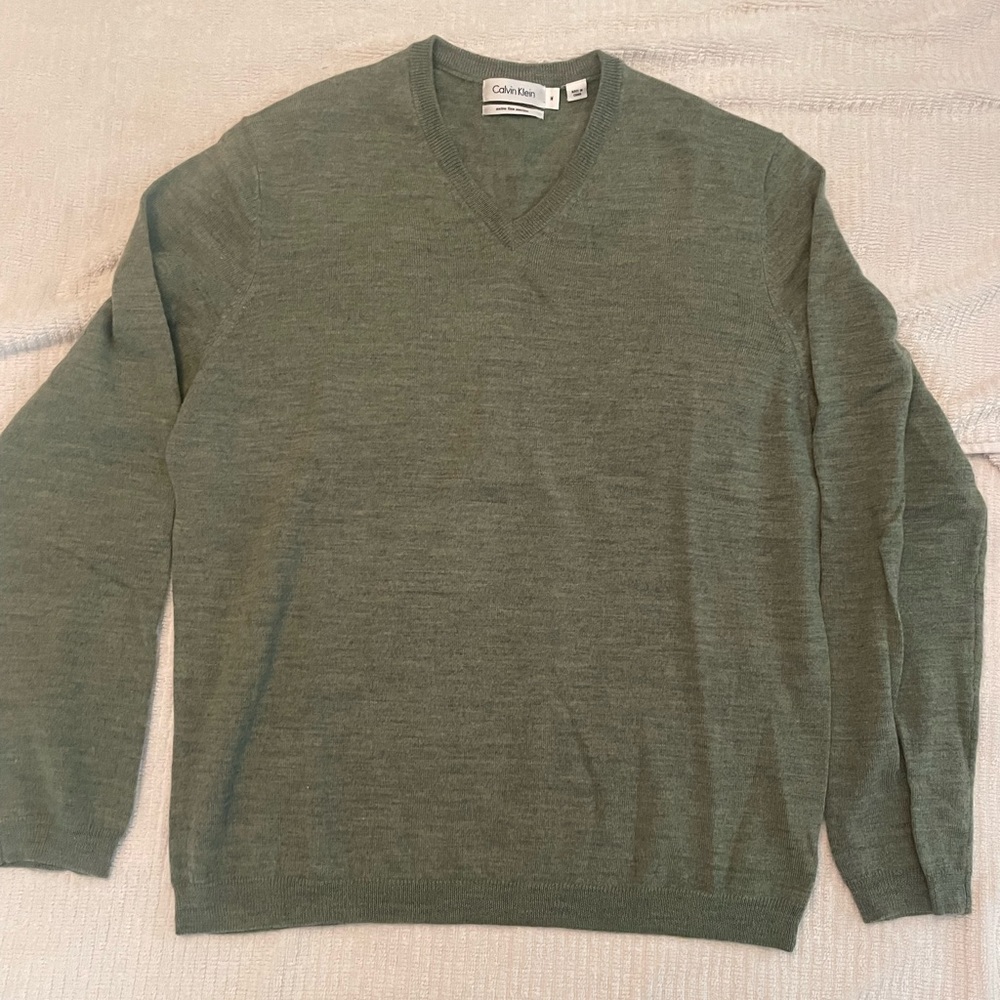 CALVIN KLEIN Xtra fine merino V-Neck Mens L